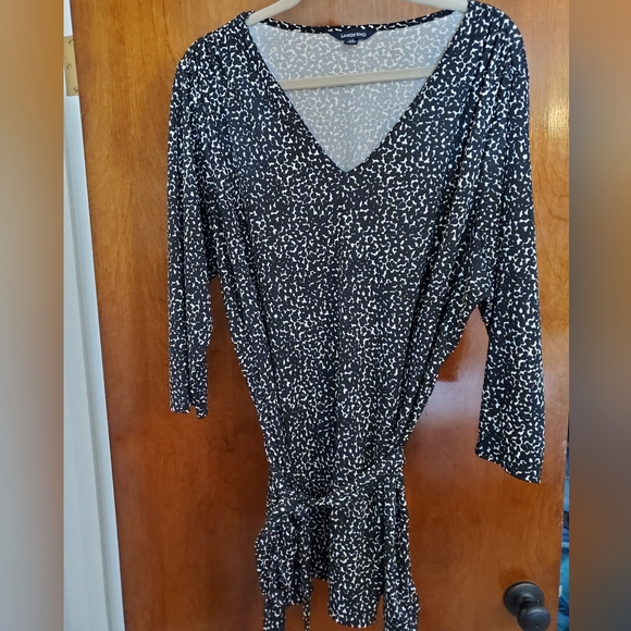 GC 2X Lands' End Black White Tunic - Picture 2 of 8